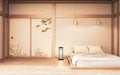 Mock up Luxury modern zen style bedroom mock up, Designing the most beautiful. 3D rendering