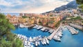 Luxury Monaco-Ville harbour of Monaco, Cote d`Azur Royalty Free Stock Photo