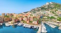 Luxury Monaco-Ville harbour of Monaco, Cote d`Azur Royalty Free Stock Photo