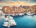 Luxury Monaco-Ville harbour of Monaco, Cote d`Azur Royalty Free Stock Photo