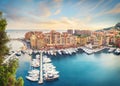 Luxury Monaco-Ville harbour of Monaco, Cote d`Azur Royalty Free Stock Photo