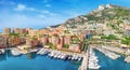 Luxury Monaco-Ville harbour of Monaco, Cote d`Azur Royalty Free Stock Photo