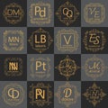 Luxury monogram logo identity template collection.