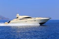 Luxury motor yacht. Fast motor boat