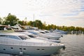 Luxury motor yachts Royalty Free Stock Photo
