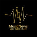 Luxury music news logo design