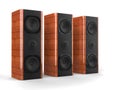 Luxury music speakers with wood side panels