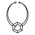 Luxury necklace icon, outline style Royalty Free Stock Photo
