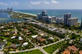 Luxury neighborhoods Miami Beach Bal Harbour FL shot with aerial drone