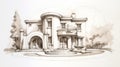 Luxury Neoclassical Tiny Home Design Sketch