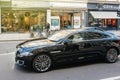 Luxury new black Jaguar XJ AUTOBIOGRAPHY LWB driving
