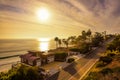 Oceanfront homes of Malibu beach in California Royalty Free Stock Photo