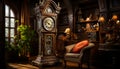 Luxury old fashioned living room with antique furniture and ornate decor generated by AI