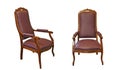 Luxury old and vintage wooden armchairs