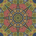 Luxury oriental tile seamless pattern floral background. Mandala boho chic style Royalty Free Stock Photo