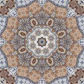 Luxury oriental tile seamless pattern floral background. Mandala boho chic style Royalty Free Stock Photo