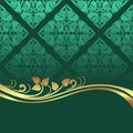 Luxury ornamental Background with golden floral Border
