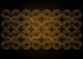 Luxury ornamental gold embroidery design background. Vector design templates. Business card with floral circle ornament. Golden Royalty Free Stock Photo