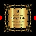 Luxury ornamental gold label - vector design