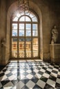 Luxury palace glass windows in Versailles palace, France