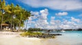 Luxury Palm Beach Resort, Mauritius Island Royalty Free Stock Photo