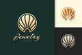 Luxury pearl or shell logo represent jewelry or gem fit for beauty or hotel brand