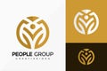 Luxury People Group Logo Vector Design. Abstract emblem, designs concept, logos, logotype element for template Royalty Free Stock Photo