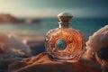 Luxury perfume beach. Generate Ai