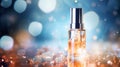 Luxury perfume, cosmetic premium glass bottle.