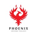 Luxury phoenix logo concept Royalty Free Stock Photo