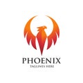 Luxury phoenix logo concept Royalty Free Stock Photo