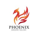 Luxury phoenix logo concept Royalty Free Stock Photo