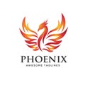 Luxury phoenix logo concept Royalty Free Stock Photo