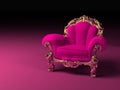 Luxury pink armchair