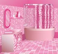 Luxury pink bathroom