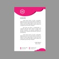 Luxury pink letterhead template design