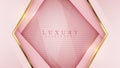 Luxury pink pastel abstract background combine with golden lines element , Illustration from vector about modern template deluxe Royalty Free Stock Photo