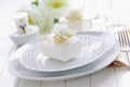 Luxury place setting in white