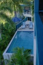 Luxury Pool in Tropical Paradise Setting Royalty Free Stock Photo