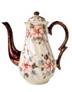 Luxury porcelain vintage teapot with beautiful floral design