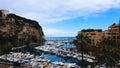 Luxury port Hercule in Monte Carlo, beautiful expensive yachts and boats, travel