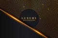 Luxury premium black gold background with abstract elements