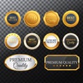 Luxury premium golden badge labels collection Royalty Free Stock Photo