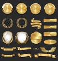 Luxury premium golden badges and labels Royalty Free Stock Photo