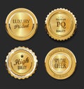 Luxury premium golden badges and labels Royalty Free Stock Photo
