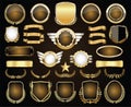 Luxury premium golden badges and labels Royalty Free Stock Photo