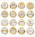 Luxury premium golden badges and labels set Royalty Free Stock Photo