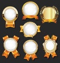 Luxury premium golden badges and labels Royalty Free Stock Photo