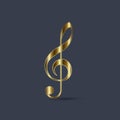 Luxury and premium music notes symbols, icons, elements, used in music concepts design and vector, illustration Royalty Free Stock Photo