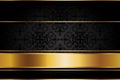 Luxury premium VIP card, black and gold design with ornament. Vintage background, business card Royalty Free Stock Photo